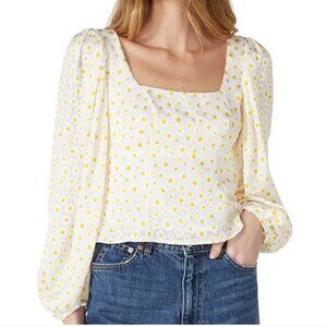 Staud Lana Daisy Top Size 8 | Cottagecore Romantic Feminine Floral Blouse | EUC